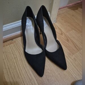Vince Camuto Black Stiletto Heels Elegant Pointed-Toe